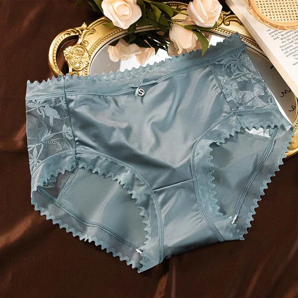 Luxury Satin Lace Breathable Panties