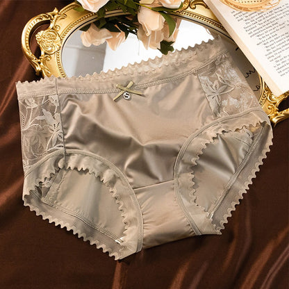 Luxury Satin Lace Breathable Panties