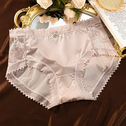 Luxury Satin Lace Breathable Panties