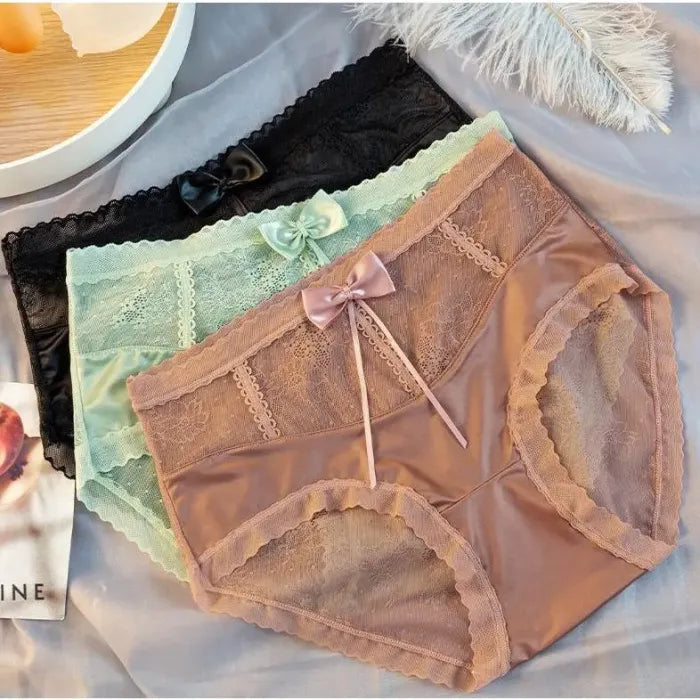 Semi-Transparent Seamless Silk Triangle Panties